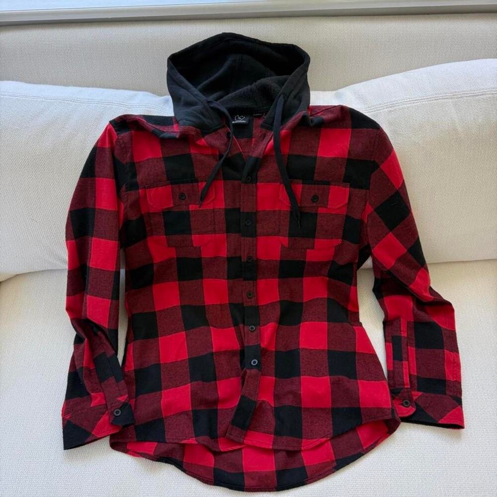 Burnside red and black plaid